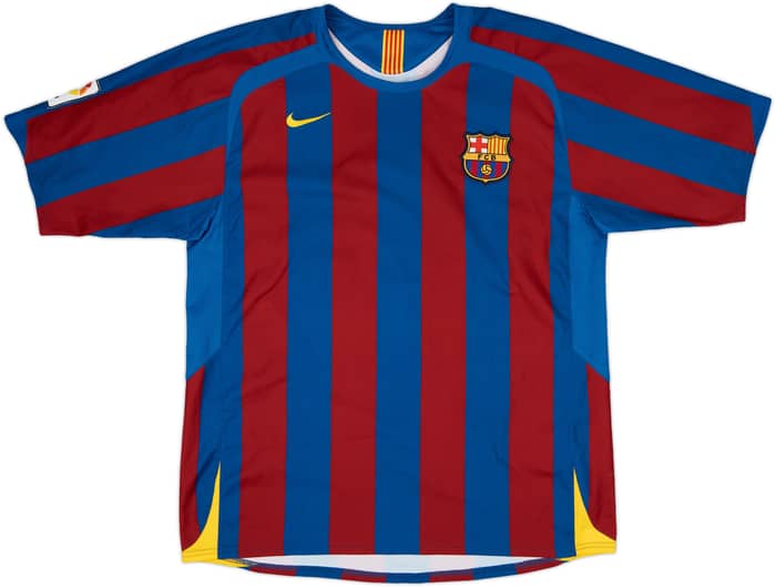 2005-06 Barcelona Home Shirt Ronaldinho #10 - 7/10 - (XL)