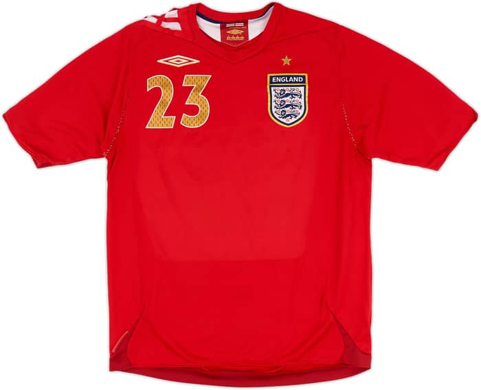 2006-08 England Away Shirt Walcott #23 - 8/10 - (M)