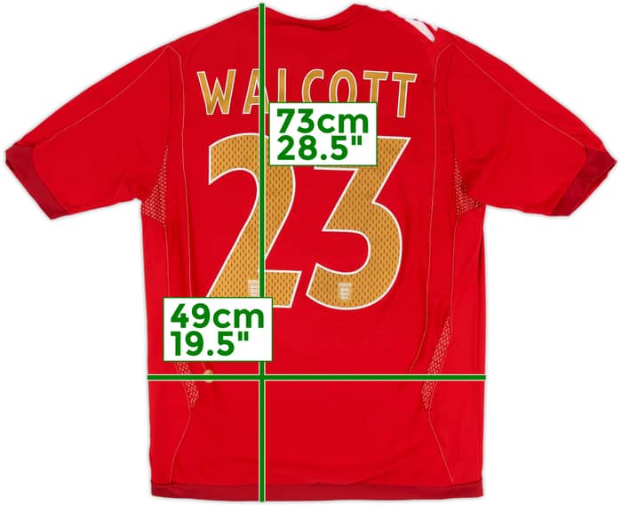 2006-08 England Away Shirt Walcott #23 - 8/10 - (M)