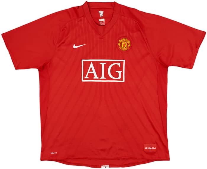 2007-09 Manchester United Home Shirt Solskjaer #20 - 8/10 - (XXL)