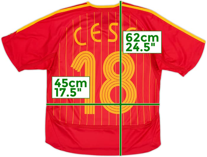 2006-08 Spain Home Shirt Cesc #18 - 9/10 - (M.Boys)
