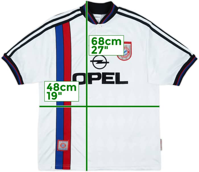 1996-98 Bayern Munich Away Shirt Basler #13 - 8/10 - (XL.Boys)