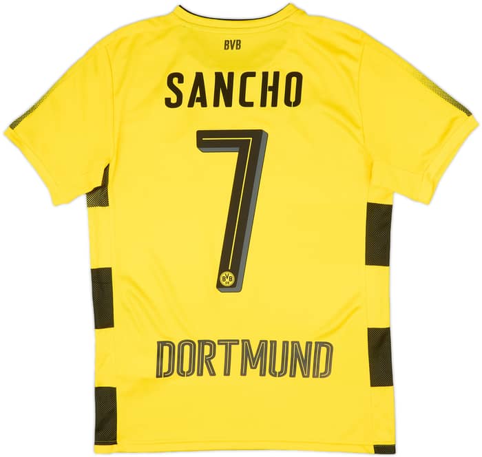 2017-18 Borussia Dortmund Home Shirt Sancho #7 - 9/10 - (S)