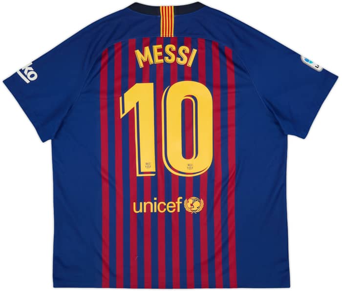 2018-19 Barcelona Home Shirt Messi #10 - 8/10 - (XXL)
