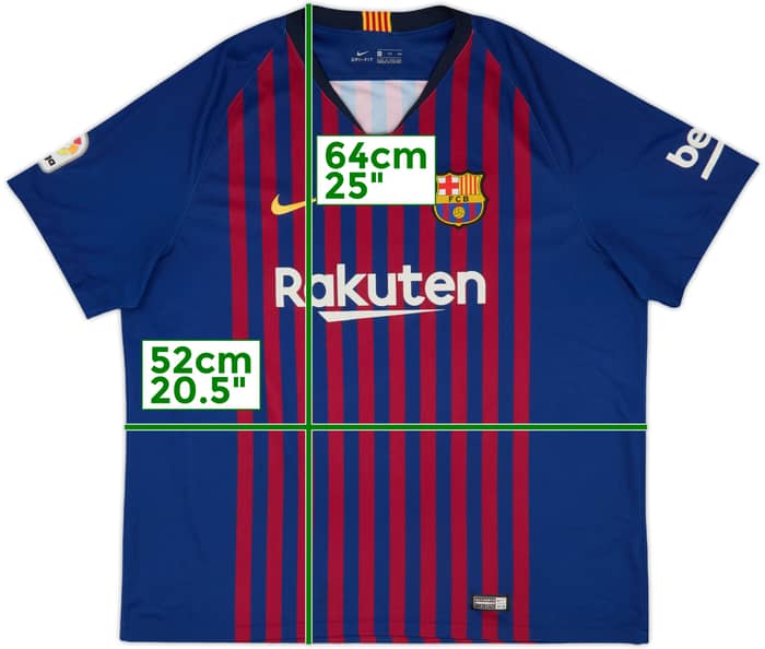 2018-19 Barcelona Home Shirt Messi #10 - 8/10 - (XXL)