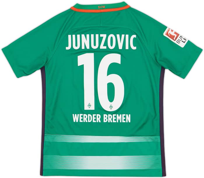 2016-17 Werder Bremen Home Shirt Junuzovic #16 - 9/10 - (M.Boys)