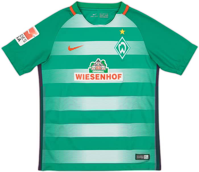 2016-17 Werder Bremen Home Shirt Junuzovic #16 - 9/10 - (M.Boys)