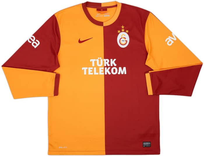 2013-14 Galatasaray Home L/S Shirt - 7/10 - (L)