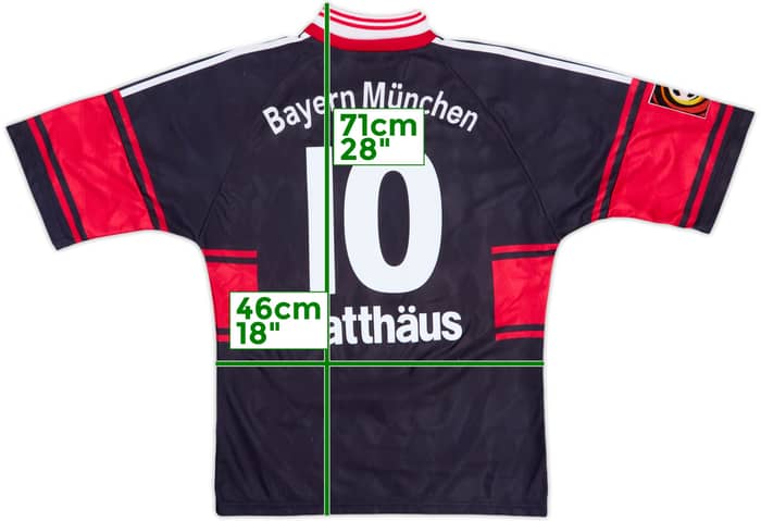 1997-99 Bayern Munich Home Shirt Matthaus #10 - 8/10 - (S)