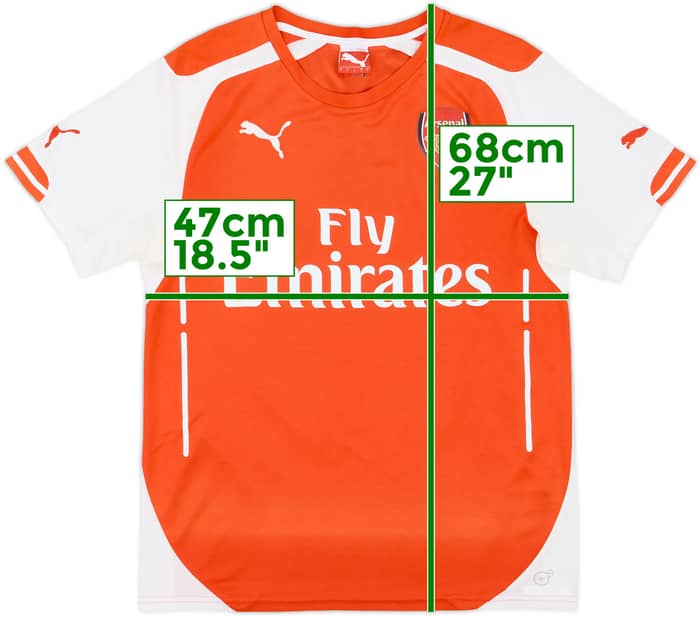 2014-15 Arsenal Home Shirt Arteta #8 - 5/10 - (S)
