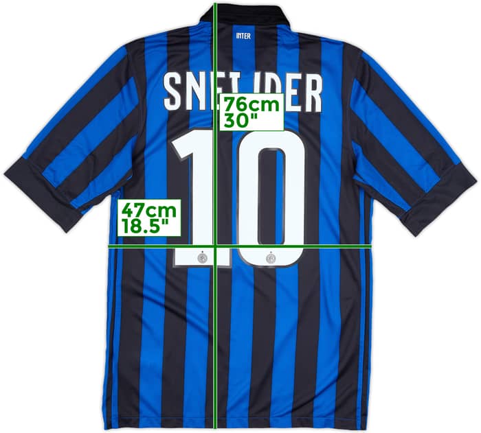 2011-12 Inter Milan Home Shirt Sneijder #10 - 8/10 - (S)