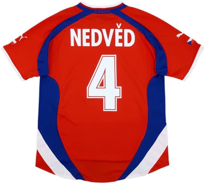 2000-02 Czech Republic Home Shirt Nedved #4 - 8/10 - (L)