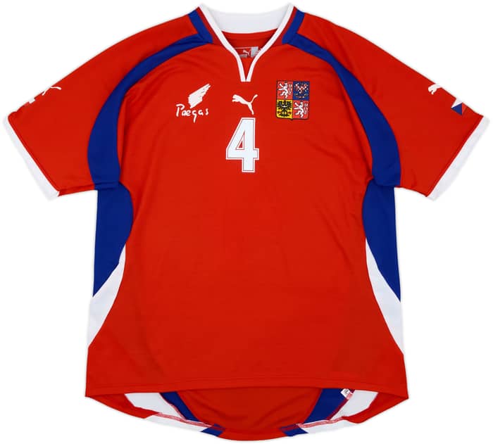 2000-02 Czech Republic Home Shirt Nedved #4 - 8/10 - (L)