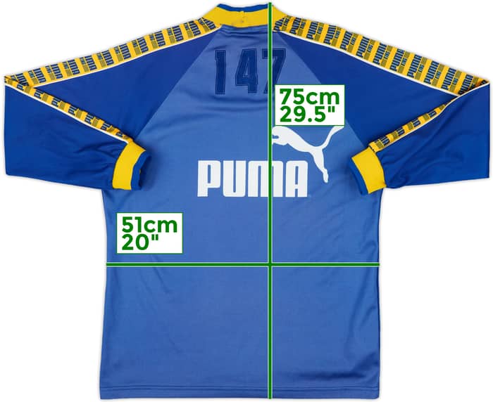 1995-96 Parma Puma Training L/S Shirt #147 - 8/10 - (S)