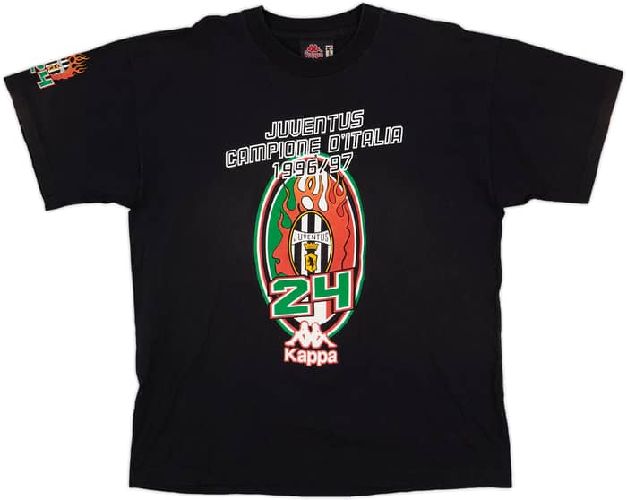 1996-97 Juventus Kappa Campioni 24 Graphic Tee - 8/10 - (XL)