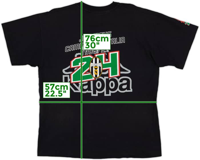 1996-97 Juventus Kappa Campioni 24 Graphic Tee - 8/10 - (XL)