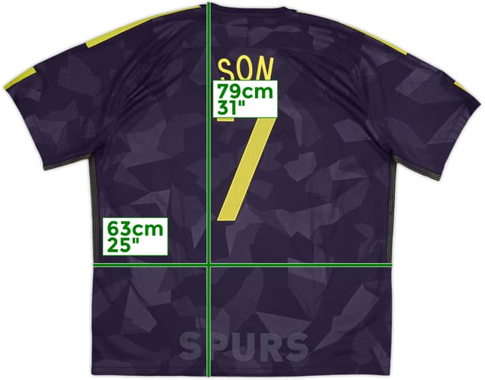 2017-18 Tottenham Third Shirt Son #7 - 9/10 - (XXL)