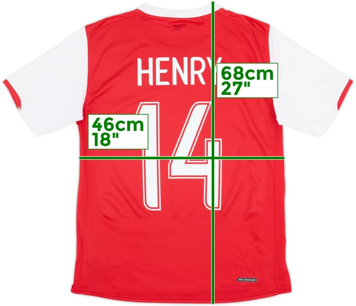 2006-08 Arsenal Home Shirt Henry #14 - 6/10 - (XL.Boys)