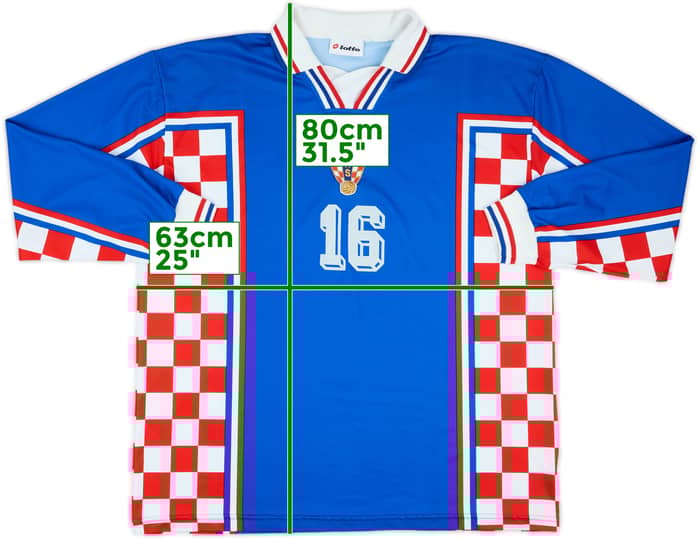 1998-01 Croatia Match Issue Away L/S Shirt #16