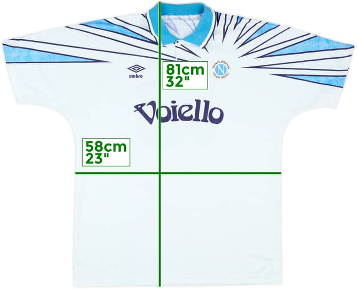 1991-93 Napoli Away Shirt #10 - 6/10 - (XL)