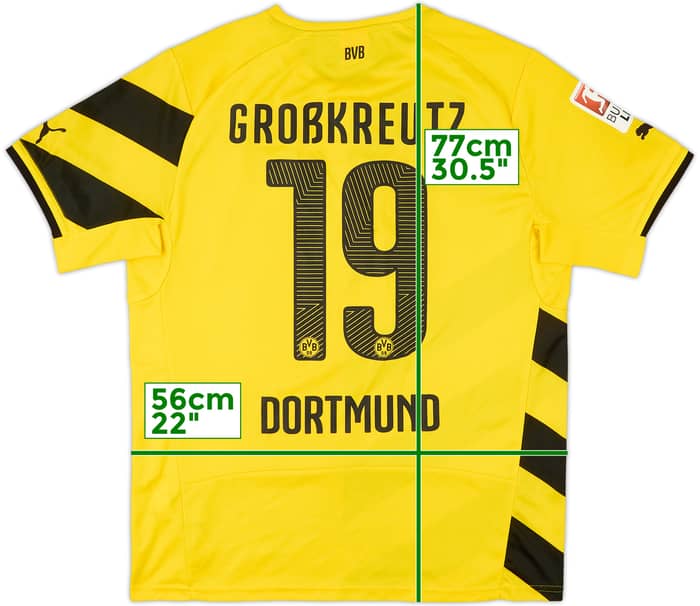 2014-15 Borussia Dortmund Home Shirt Grobkreutz #19 - 6/10 - (L)