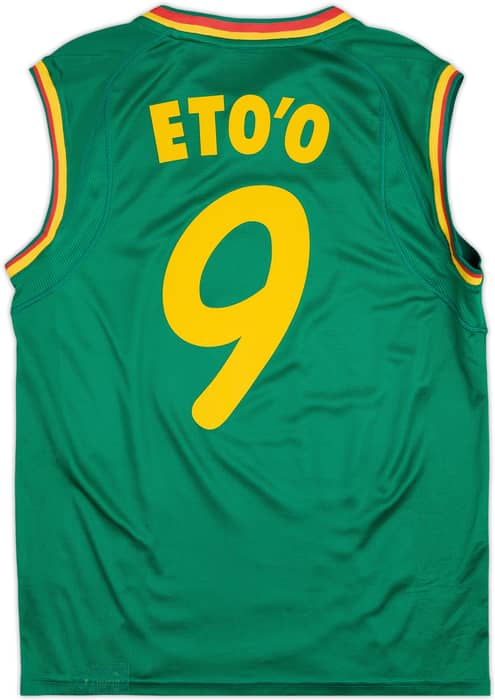 2002 Cameroon Home Vest Shirt Eto'o #9 - 7/10 - (L)