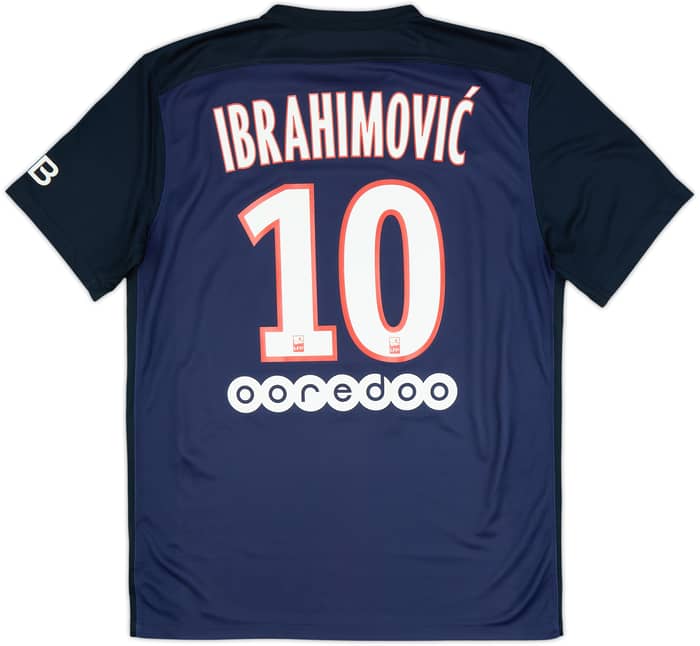 2015-16 Paris Saint-Germain Home Shirt Ibrahimovic #10 - 9/10 - (M)