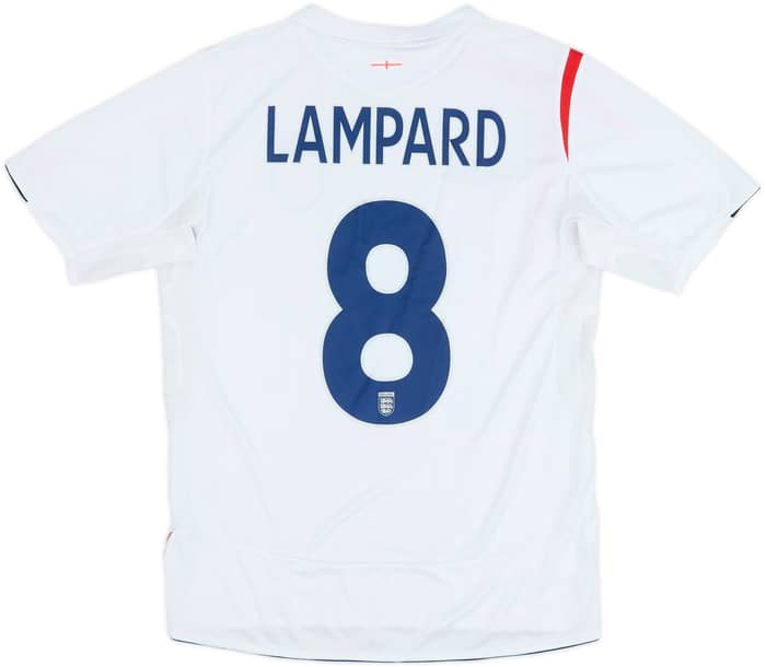 2005-07 Inglaterra Camiseta Local Lampard #8 - 5/10 - (M)