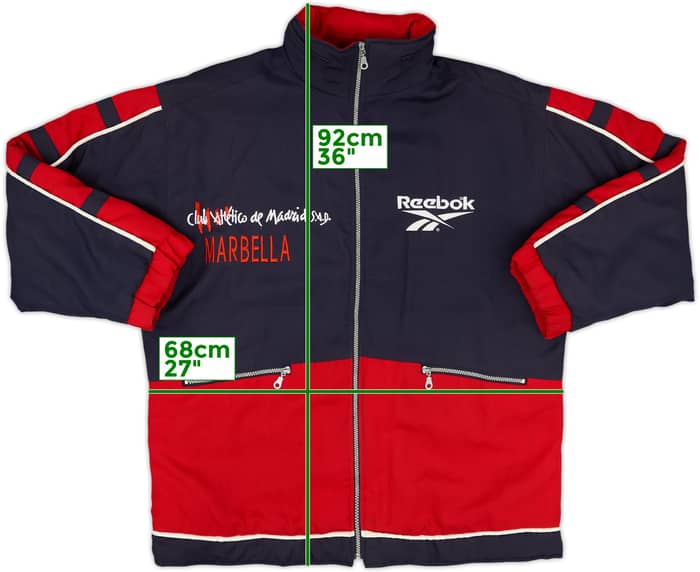 1999-00 Atletico Madrid Reebok Hooded Rain Jacket - 8/10 - (XL)