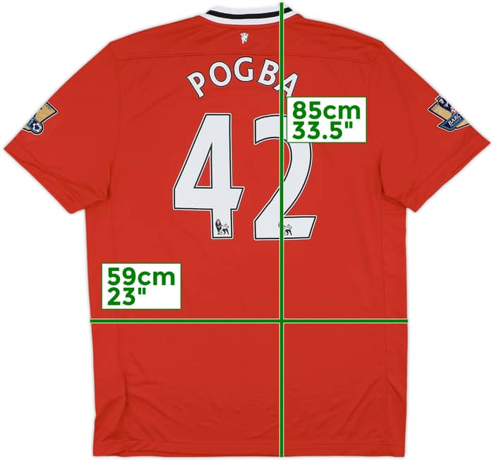 2011-12 Manchester United Home Shirt Pogba #42 - 6/10 - (XL)