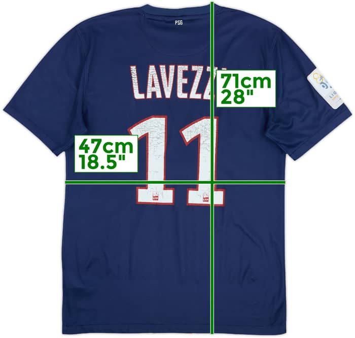 2012-13 Paris Saint-Germain Home Shirt Lavezzi #11 - 5/10 - (S)