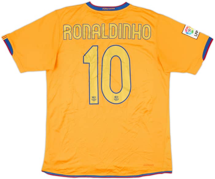 2006-08 Barcelona Away Shirt Ronaldinho #10 - 7/10 - (M)