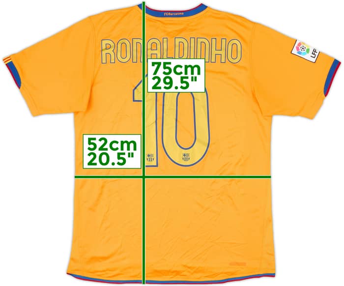 2006-08 Barcelona Away Shirt Ronaldinho #10 - 7/10 - (M)