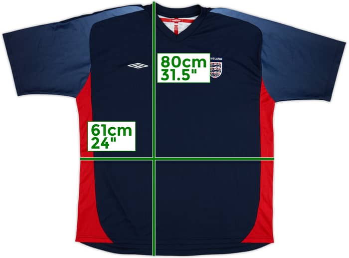2004-06 England Umbro Training Shirt - 9/10 - (XL)