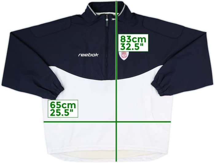2001-02 Liverpool Reebok 1/2 Zip Track Jacket - 7/10 - (XL)