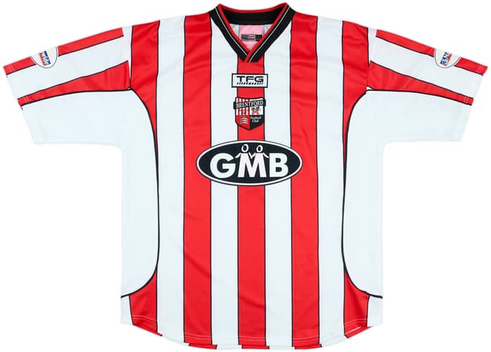 2002-03 Brentford Match Issue Home Shirt Lovett #15