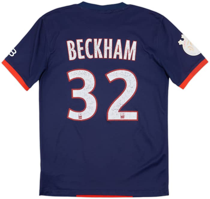 2013-14 Paris Saint-Germain Home Shirt Beckham #32 - 4/10 - (S)