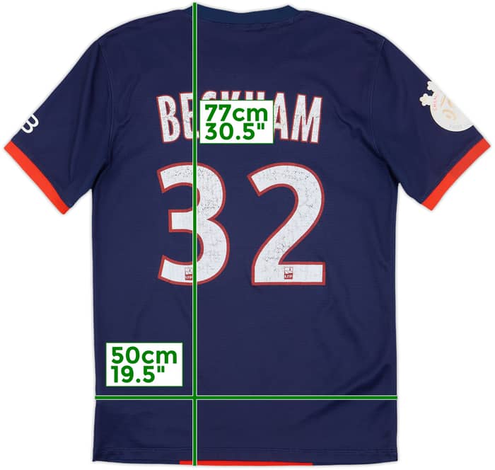 2013-14 Paris Saint-Germain Home Shirt Beckham #32 - 4/10 - (S)