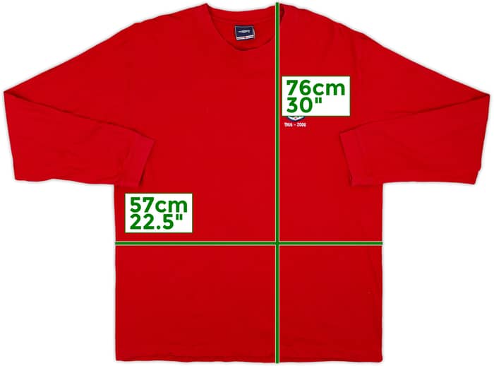 2006 England Umbro Retro Style '1966' Away L/S Shirt - 8/10 - (XL)