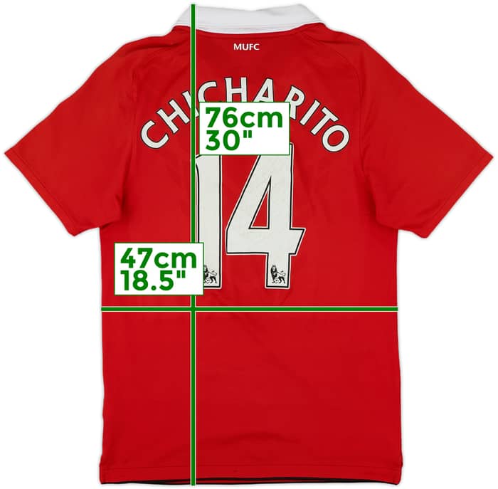 2010-11 Manchester United Home Shirt Chicharito #14 - 5/10 - (S)