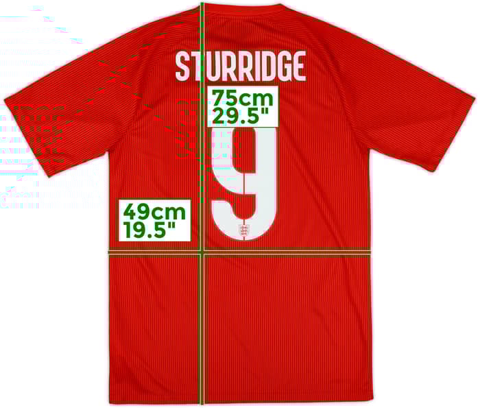 2014-15 England Away Shirt Sturridge #9 - 10/10 - (S)