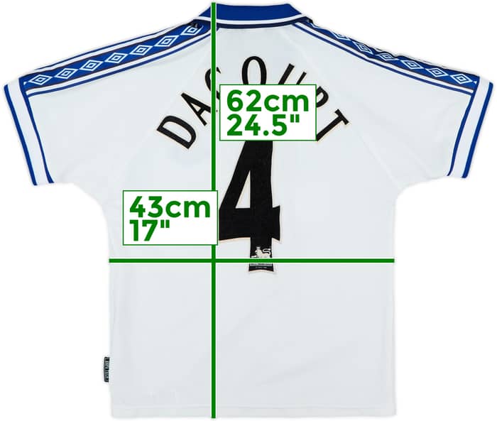 1998-99 Everton Away Shirt Dacourt #4 - 8/10 - (M.Boys)