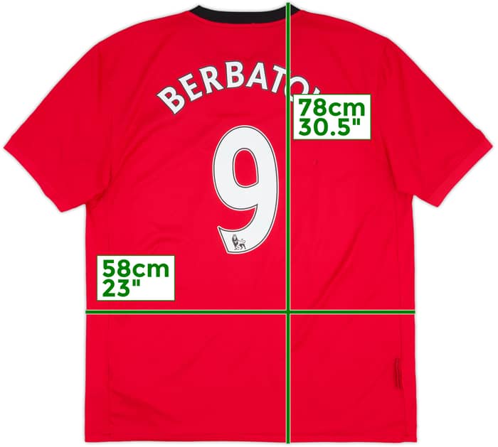 2009-10 Manchester United Home Shirt Berbatov #9 - 5/10 - (XL)