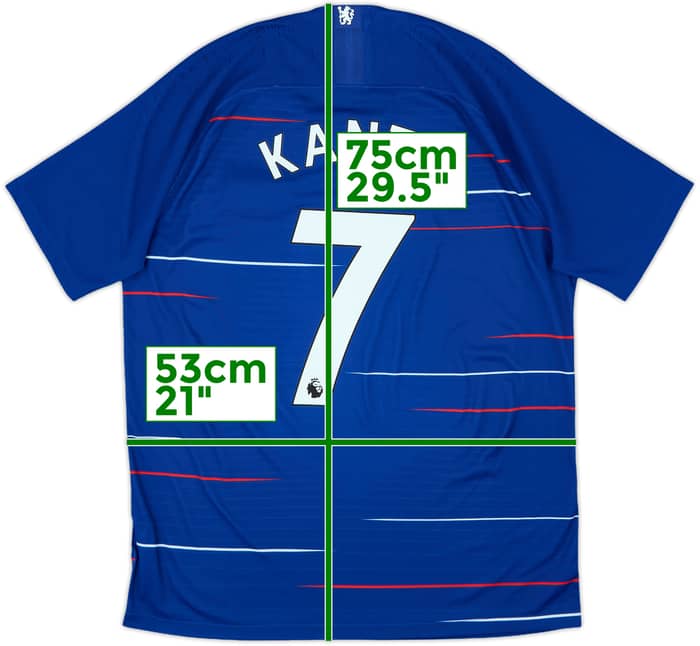 2018-19 Chelsea Authentic Home Shirt Kante #7 - 9/10 - (L)