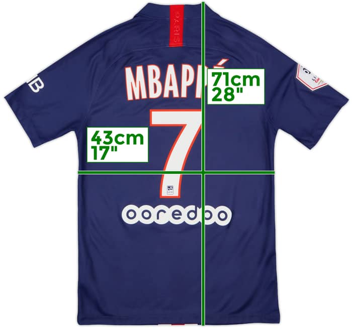 2019-20 Paris Saint-Germain Home Shirt Mbappe #7 - 10/10 - (S)