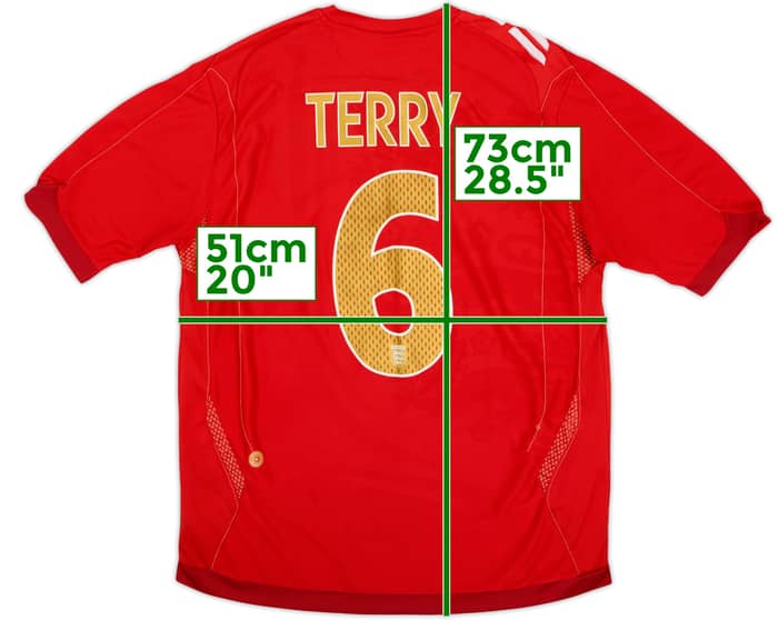 2006-08 England Away Shirt Terry #6 - 8/10 - (L)