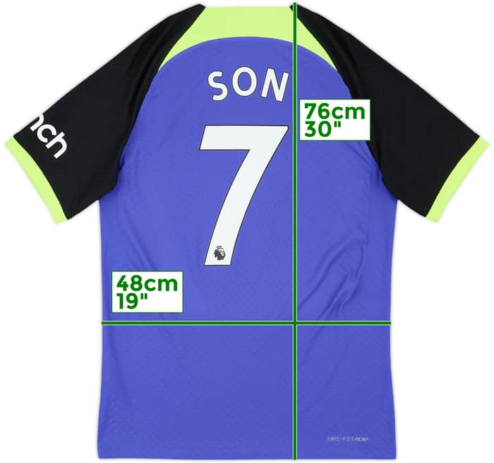 2022-23 Tottenham Authentic Vaporknit Away Shirt Son #7 - 10/10 - (S)