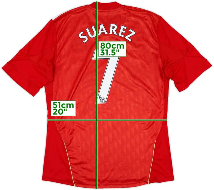 2010-12 Liverpool Home Shirt Suarez #7 - 7/10 - (L)