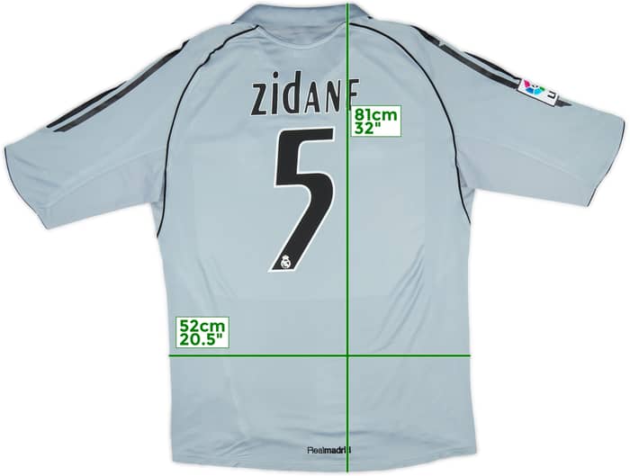 2005-06 Real Madrid Third Shirt Zidane #5 - 6/10 - (L)