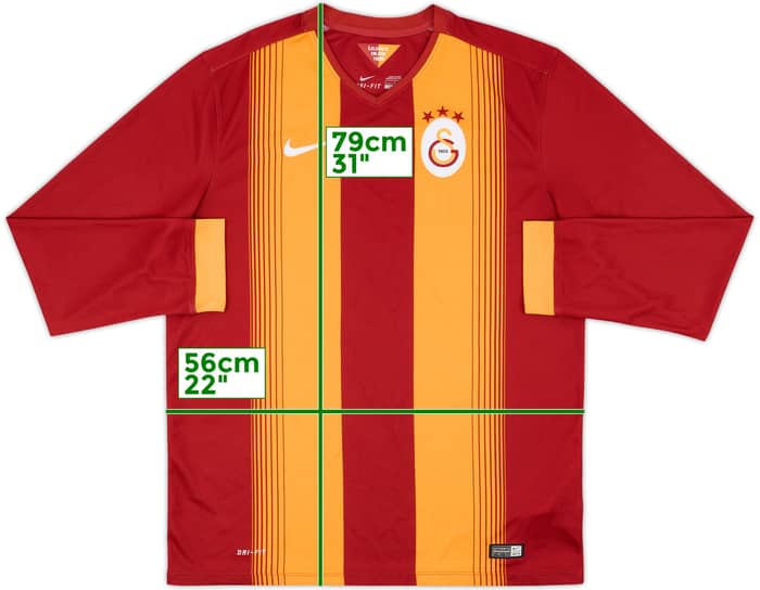 2014-15 Galatasaray Home L/S Shirt - 8/10 - (L)